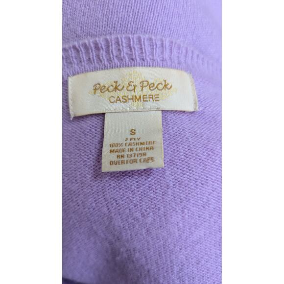 Vtge peck & peck cashmere sweaterSz SRare dusrt lilac color Shown on sz6  EUC - Picture 2 of 9